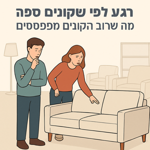 Illustrative image for a support article about 'רגע לפני שקונים ספה: מה שרוב הקונים מפספסים' in the general field.